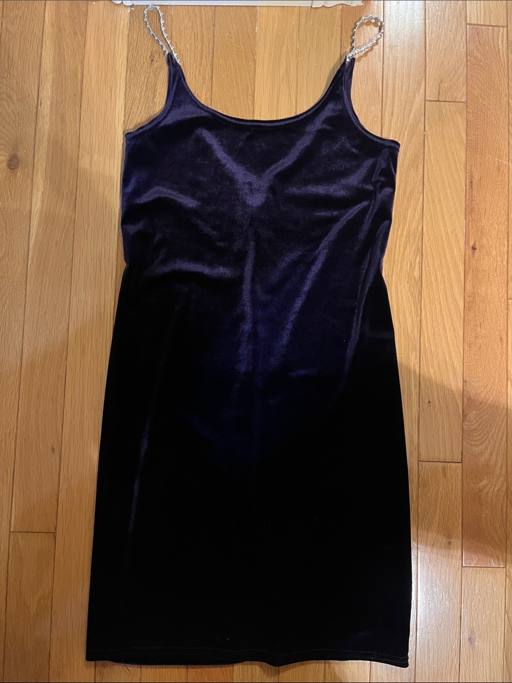 Vintage Pariscope purple velvet mini dress